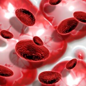 Representación de anemia y glóbulos rojos